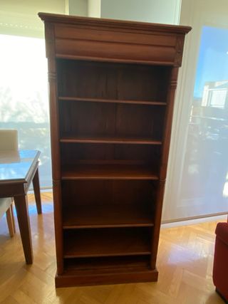 Librería Comedor Madera Oscura