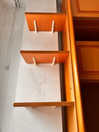 Conjunto 6 Estanterías Pared Madera