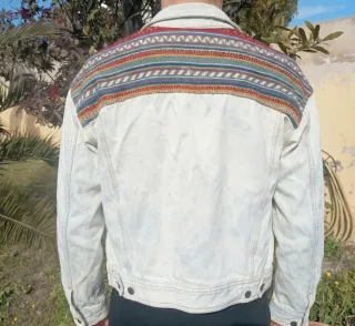 Cazadora unisex vaquera retro 80' overzise