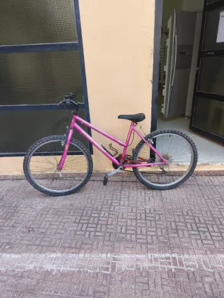 Bicicleta rosa infantil