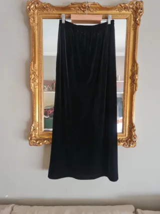 JOYA VINTAGE Terciopelo Negro "Llamaradas" BCN T.U