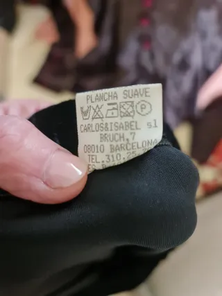 JOYA VINTAGE Terciopelo Negro "Llamaradas" BCN T.U