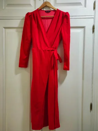 SHEIN - Vestido rojo cruzado