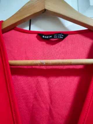 SHEIN - Vestido rojo cruzado