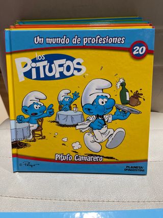 Lote de libros Un mundo de profesiones Los pitufos