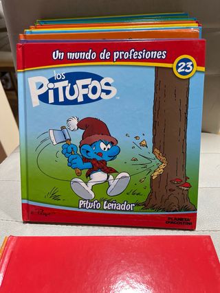 Lote de libros Un mundo de profesiones Los pitufos