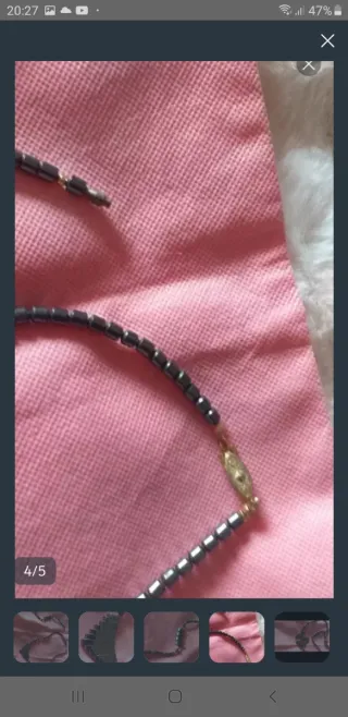 Conjunto Gargantilla y Pulsera Hematita