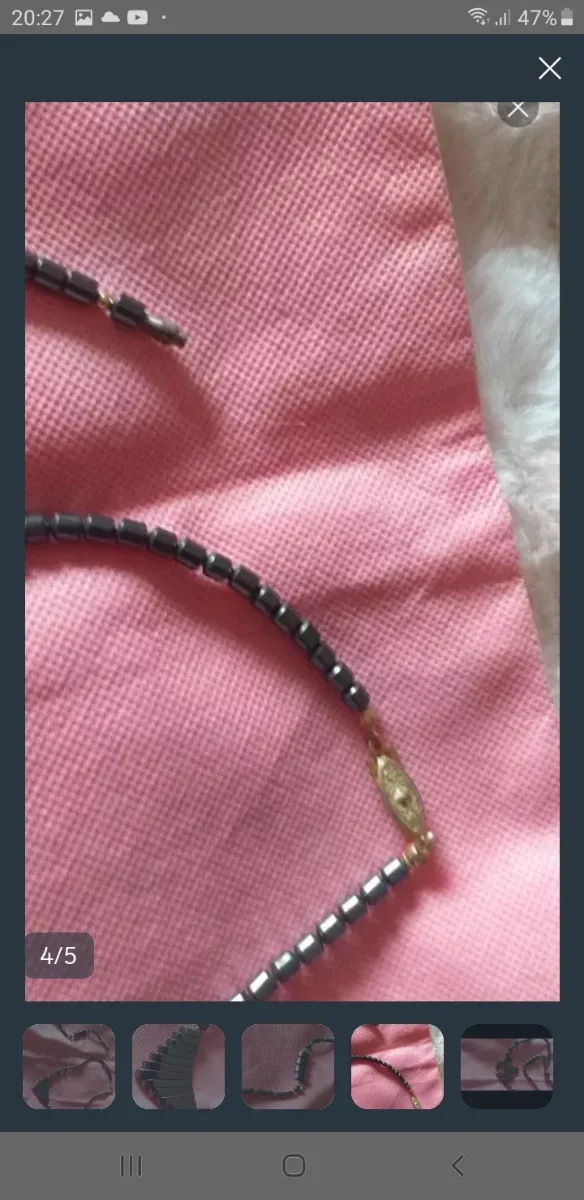 Conjunto Gargantilla y Pulsera Hematita