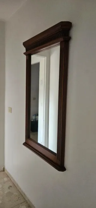 Espejo grande madera y cristal