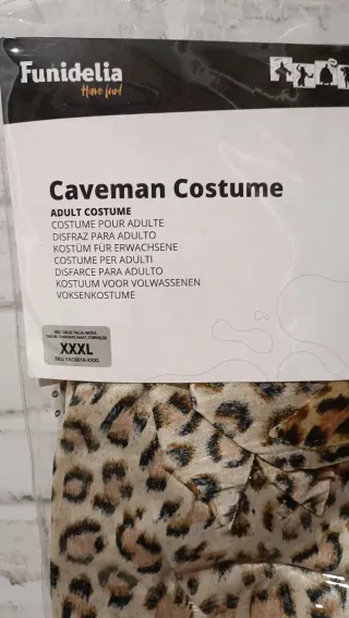 Disfraz Cavernícola Animal Print Talla XXXL