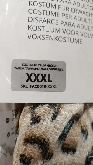 Disfraz Cavernícola Animal Print Talla XXXL