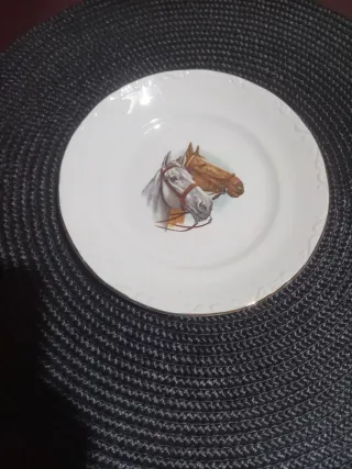 Set de platos merienda caballos
