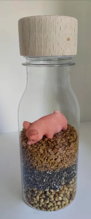 Botella Sensorial Artesanal Cerdito