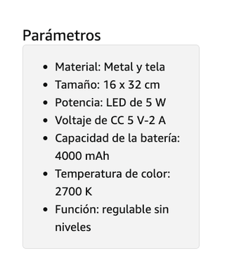 2 Lámparas de sobremesa LED