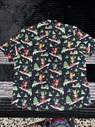 Camisa hombre manga corta estampado reno