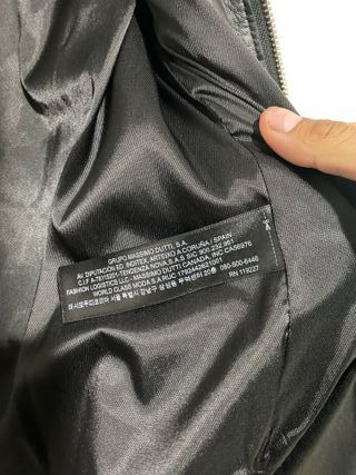 Cazadora Piel Negra Massimo Dutti