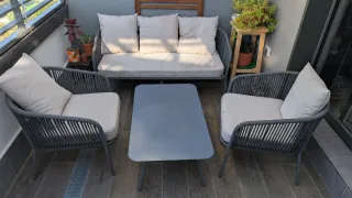 Set de jardín 2 sillones y sofá