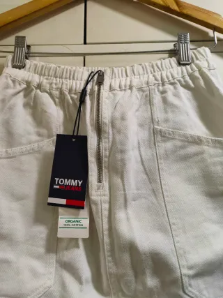 TOMMY HILFIGER - Falda Blanca Vaquera