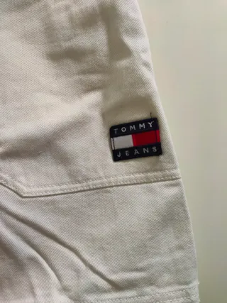 TOMMY HILFIGER - Falda Blanca Vaquera