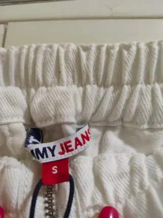 TOMMY HILFIGER - Falda Blanca Vaquera