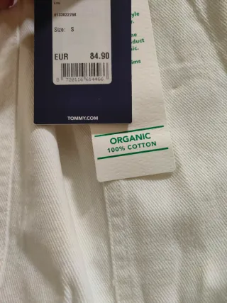 TOMMY HILFIGER - Falda Blanca Vaquera