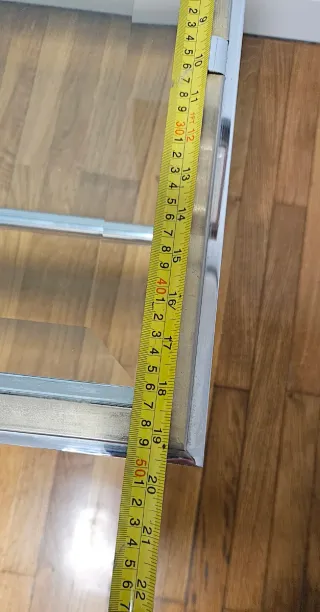 Mesa centro vintage cristal biselado metal