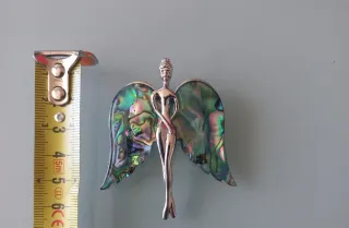Broche y Colgante Nácar Ángel Multicolor