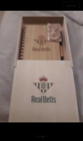 Cuaderno Real Betis Madera con Bolígrafo