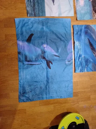 Fundas Cojín y funda, almohada Delfines Azul