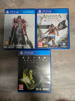 Pack PS4: Bloodborne, AC IV Black Flag, Alien Isol