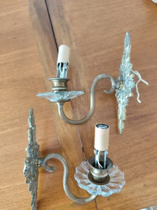 Apliques de pared dorados