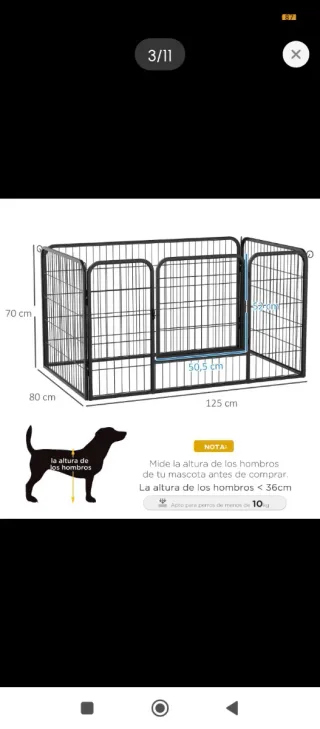 Parco per animali in metallo