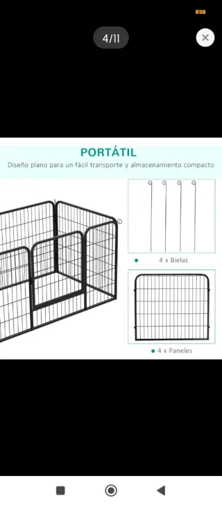 Parco per animali in metallo