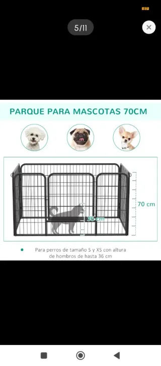 Parco per animali in metallo