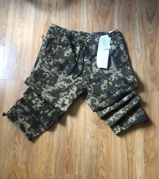 Nike Tech Men's Open-Hem Fleece Camo Pants XXL