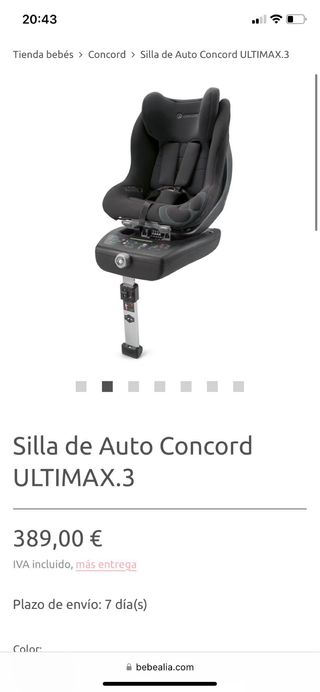 Silla de Coche Concord Ultimax 3 Isofix