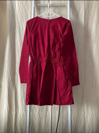 Vestito bordeaux puro cotone Made in Italy