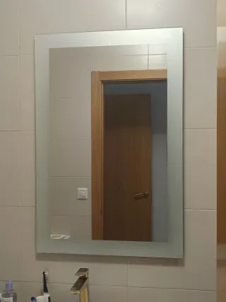 Espejo Baño Rectangular Marco Esmerilado