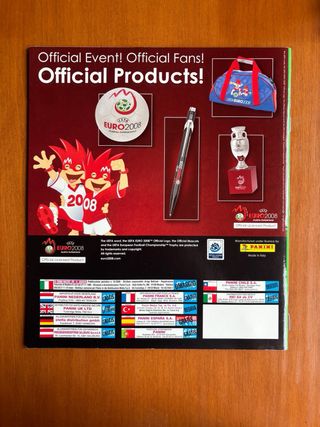 Album Cromos Euro 2008 Panini Completo Sin Pegar