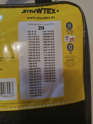 Cadenas textiles Snowtex+ 20