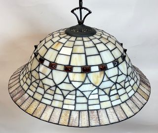 Lámpara Techo Tiffany Cristal Metal