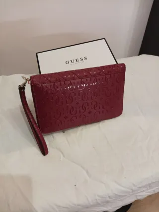 Portafoglio Guess grande bordeaux