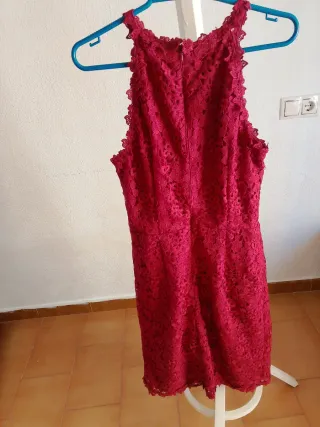 Vestido Esprit Encaje Rosa Talla L