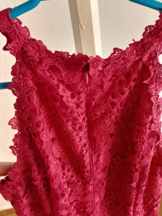 Vestido Esprit Encaje Rosa Talla L