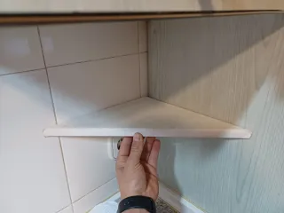 Esquinero blanco de tela nuevo