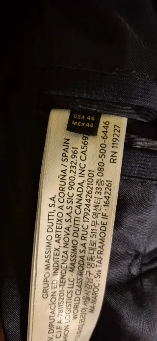 Americana Massimo Dutti Azul Hombre