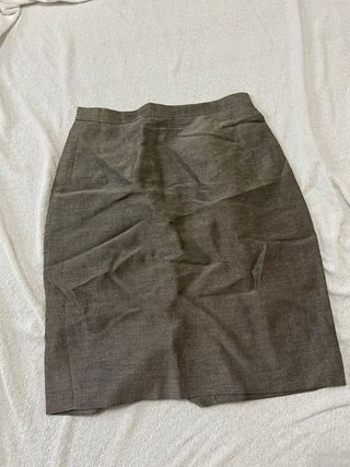 Gonna Max Mara elegante lino/viscosa