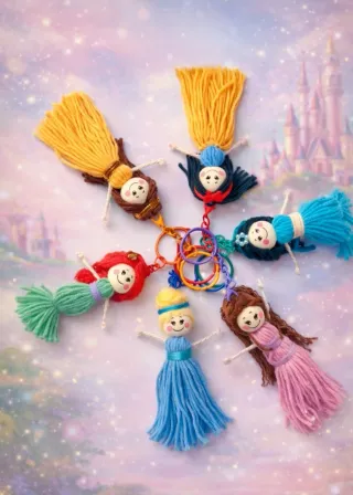 Princesas Disney Macramé Llaveros