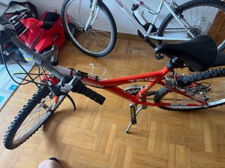 Bicicleta de montaña roja TRIF