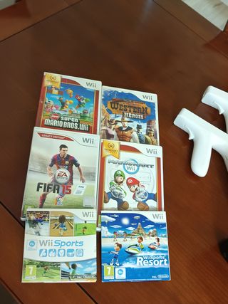 Consola Wii Negra + Accesorios y Juegos